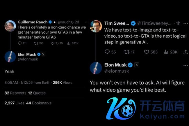 馬斯克：AI或將讓任何東說念主在幾分鐘內生成《GTA6》